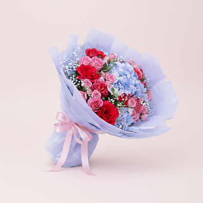 Royal Blue Flower Bouquet